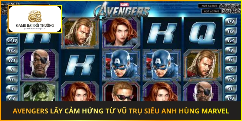 Avengers là slot game lấy cảm hứng từ vũ trụ siêu anh hùng Marvel