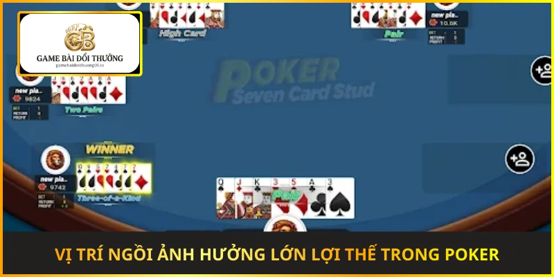 Vị trí ngồi ảnh hưởng lớn đến chiến thuật và lợi thế trong poker